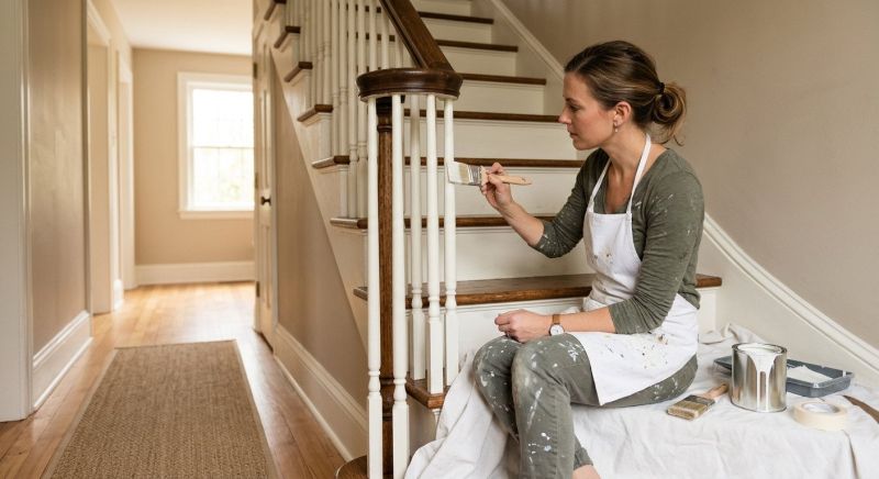 Interior Railing Painting in Waco, TX