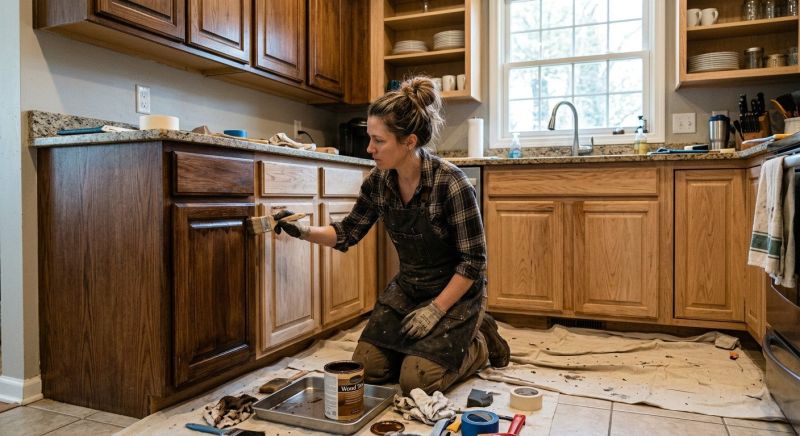 Kitchen Cabinet Staining in Dayton, OH