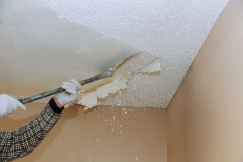Popcorn Ceiling Removal in Progress