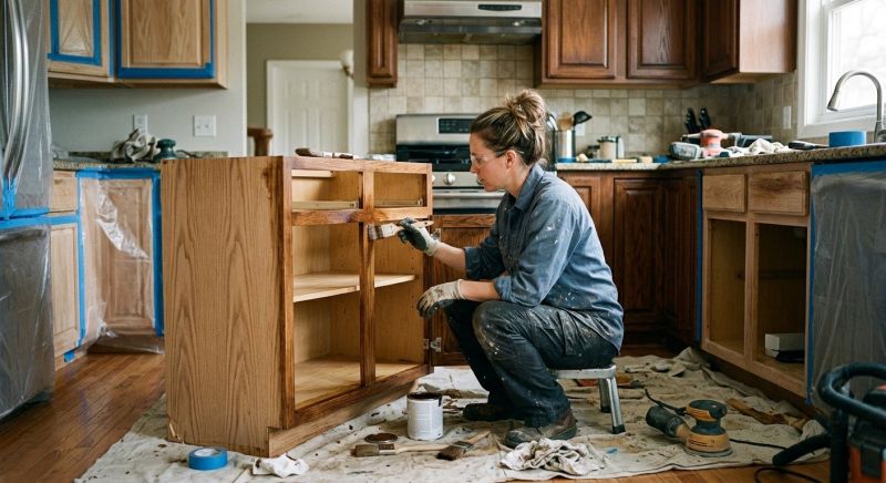 Wood Cabinet Staining in Indianapolis, IN